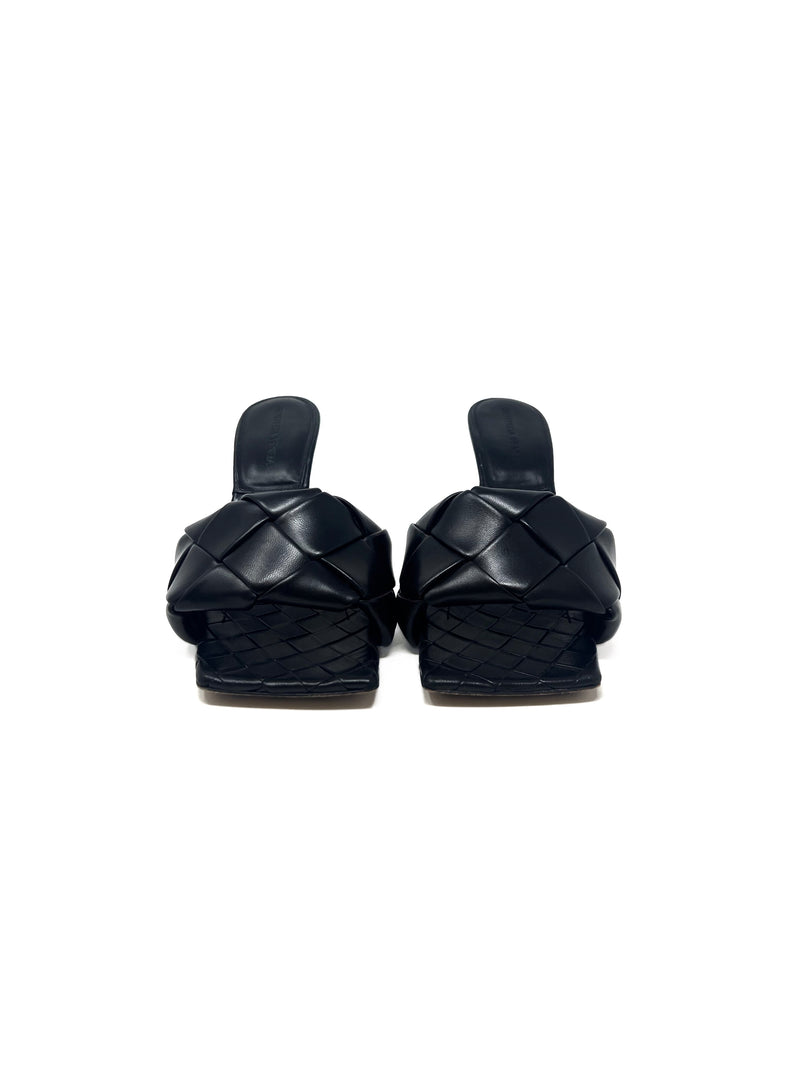 Bottega Veneta W Shoe Size 38 'Lido' Intrecciato Woven Leather Heeled Mules