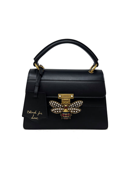Gucci WDB! 'Queen Margaret' Jeweled Bee Leather Top Handle Bag