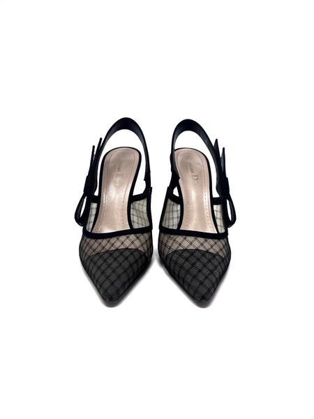 Christian Dior W Shoe Size 40 'J'Adior' Rhinestone Logo Mesh