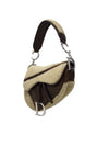 Christian Dior Brown/Tan WHB! '05 Shearling 'Flight Saddle' Bag