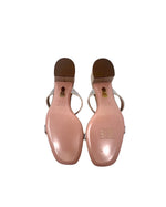 Aquazzura Size 38.5 'Tali' Crystal Embellished Leather Bow Heel