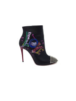 Christian Louboutin 39.5 'Love Is A Boot' Paint & Spike Cap Toe Boot