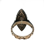 The Woods Vintage Rose Gold Diamond Ring Oblong shape