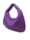 Bottega Veneta Vivid Violet Intrecciato Nappa LG Hobo Bag W/ Mirror