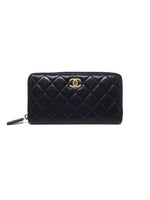 Chanel NWB! '22 Quilted Lambskin Continental Zip Wallet