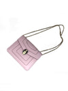 Bvlgari Baby Pink/Gold WDB! 'Serpenti' Leather Flap Agate Snakehead Shoulder Bag