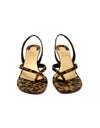 Christian Louboutin Size 38.5 'Taralita' Leopard Suede Slingback Heel