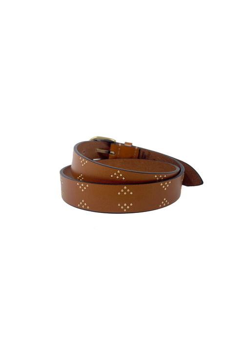 Isabel Marant Cowhide Leather Teeny Studded Waist Belt