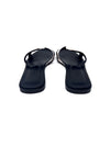 Hermes W Shoe Size 38.5 'Oran' Metallic Leather Sandals