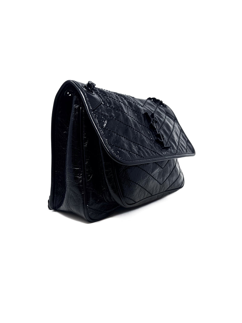 Saint Laurent '21 'Niki' MD Vintage Leather Logo Flap Bag