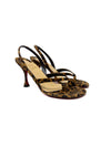 Christian Louboutin Size 38.5 'Taralita' Leopard Suede Slingback Heel
