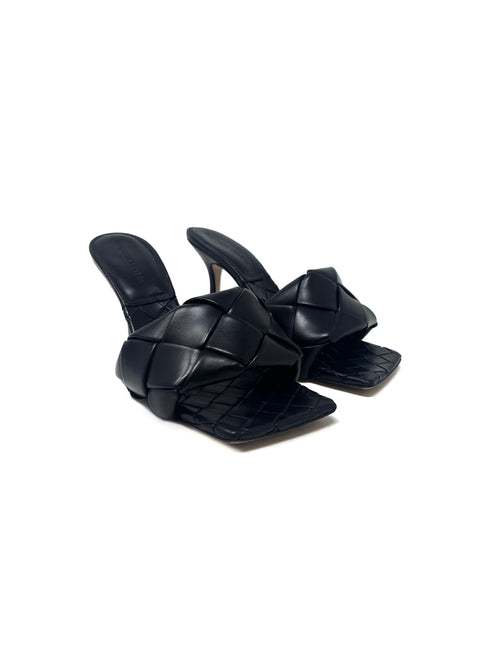 Bottega Veneta W Shoe Size 38 'Lido' Intrecciato Woven Leather Heeled Mules