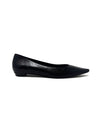The Row Size 38.5 'Claudette' Shiny Nappa Leather Pointed Toe Flat