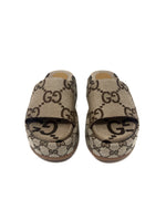 Gucci W Shoe Size 36.5 'Angelina' GG Logo Platform Slide Sandal