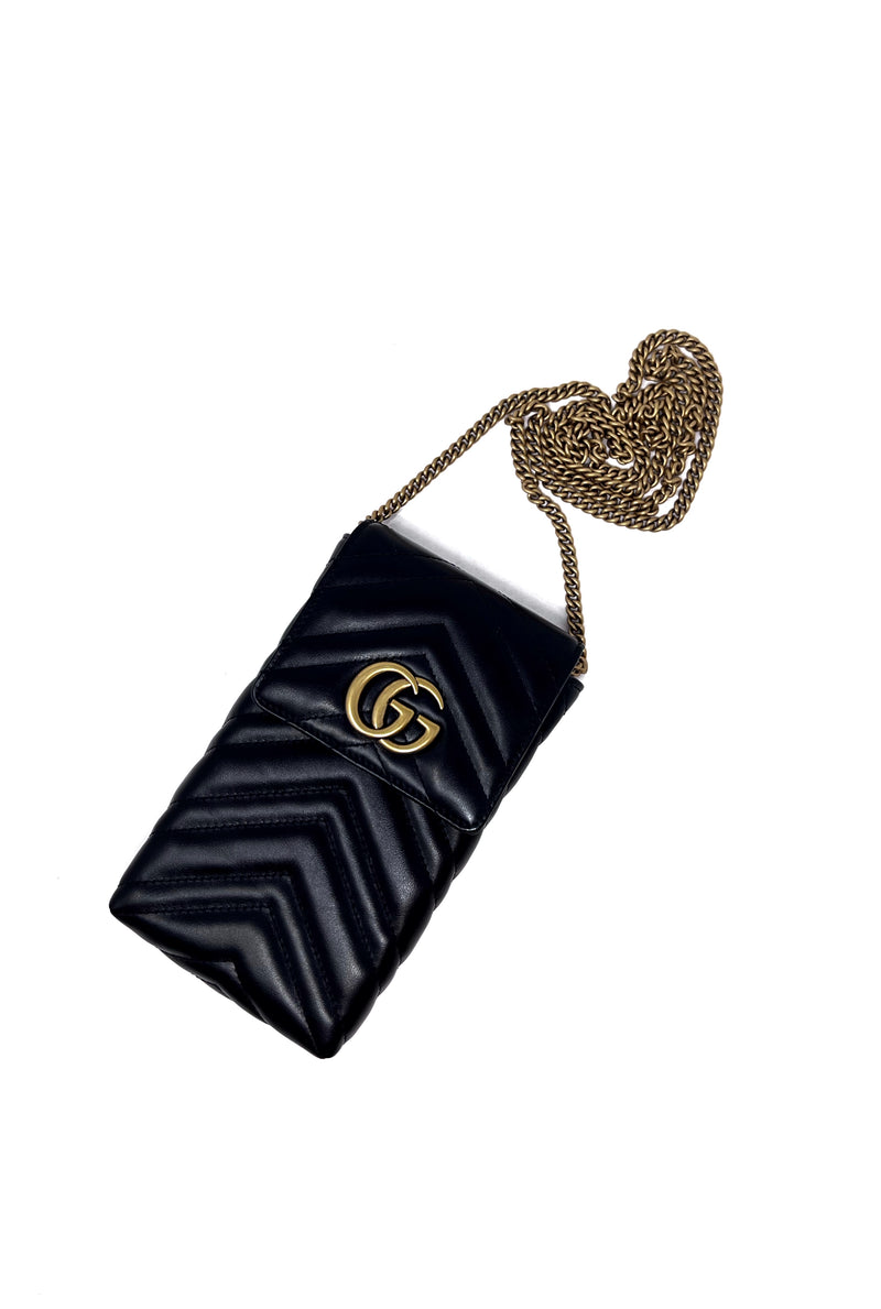 Gucci GG Marmont Matelasse Phone Pouch Crossbody The Little Bird
