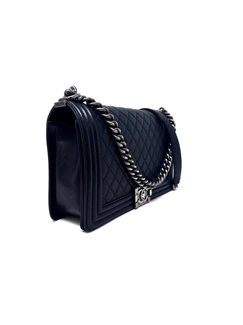 Chanel Black/Silver WB! '15A LG Lambskin 'Boy Bag'
