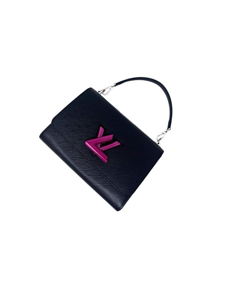 Louis Vuitton Black/Pink WB! '22 Epi 'Twist' MM Shoulder Bag Black Rose