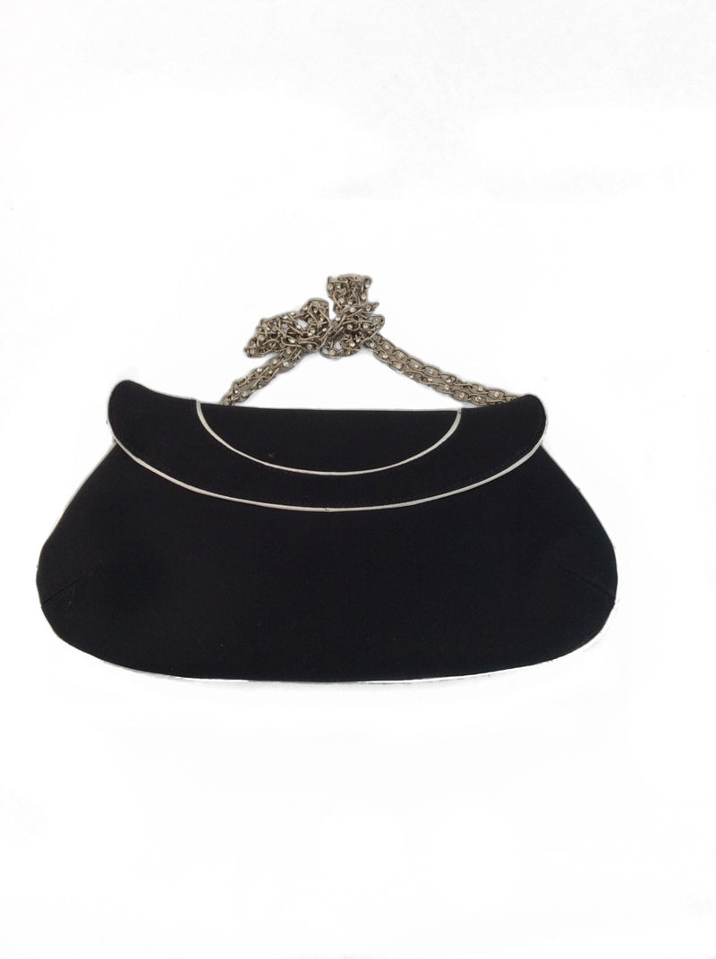 Dior Black Limited Edition Crystal Chain "D" Flap Handbag