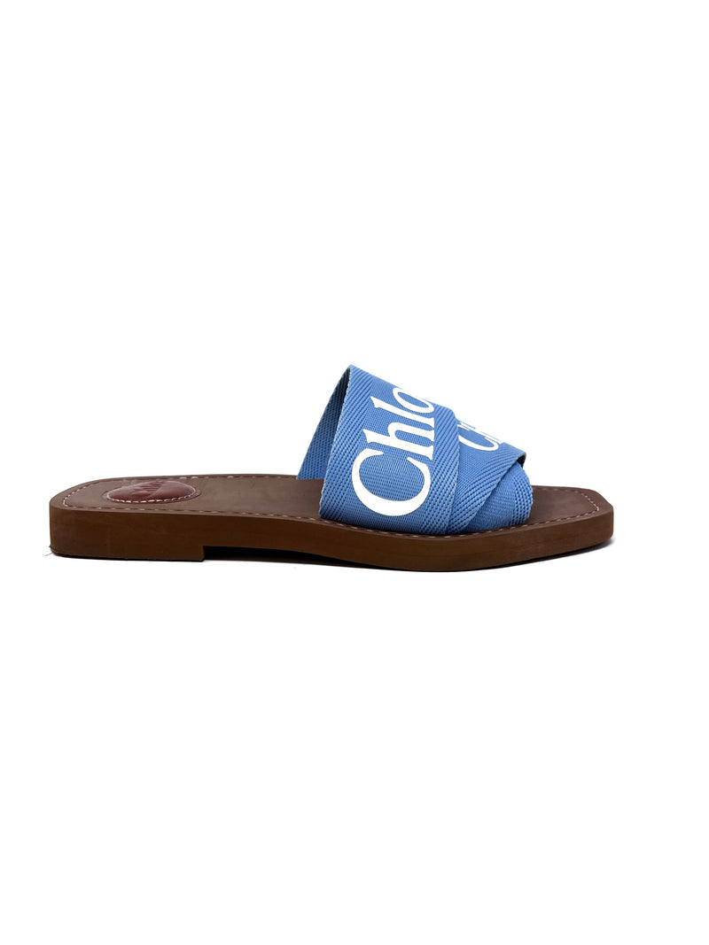 Chloe W Shoe Size 36 'Woody' Logo Ribbon Slide Sandals – The