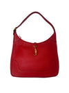 Hermes Red/Gold '04 'Trim' 35 Clemence Leather Hobo