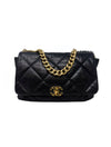 Chanel Black/Gold/Silver WDB! '19 'Chanel 19' Maxi Shiny Lambskin Tri-Tone Chain