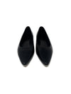 The Row Size 38.5 'Claudette' Shiny Nappa Leather Pointed Toe Flat