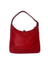 Hermes Red/Gold '04 'Trim' 35 Clemence Leather Hobo