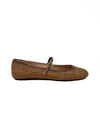 Gianvito Rossi Size 40 WB! Raffia & Leather Trim Mary Jane Flats