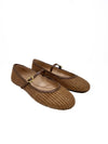 Gianvito Rossi Size 40 WB! Raffia & Leather Trim Mary Jane Flats