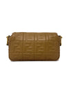 Fendi Camel/Gold WDB! 'Baguette' MD Textured Embossed FF Motif Flap Bag