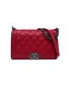 Chanel Red '13-'14 LG Calfskin 'Stitch Boy Bag'