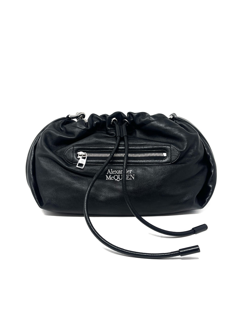 Alexander McQueen Black 22 The Ball Bundle Leather Chain Shoulder Bag The Little Bird