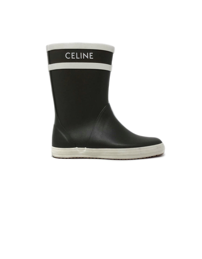 Celine W Shoe Size 37 Mid-Calf Rubber Rain Boot