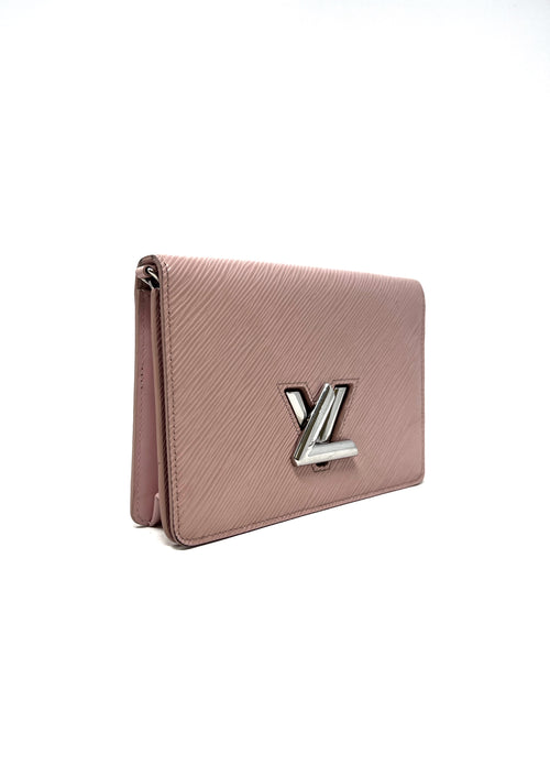 Louis Vuitton Pink/Silver WB! '19 'Twist' Epi Leather Belt Chain Pouch