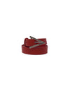 Bottega Veneta Size 95 Red Calf Triangle Logo Thin Belt