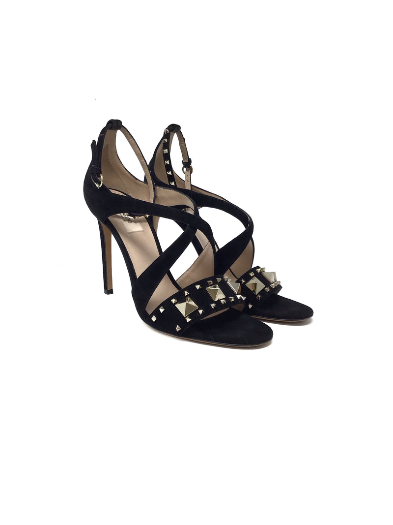 Valentino W Shoe Size 39 Lovestud Suede Rockstud Crossover Open Toe The Little Bird