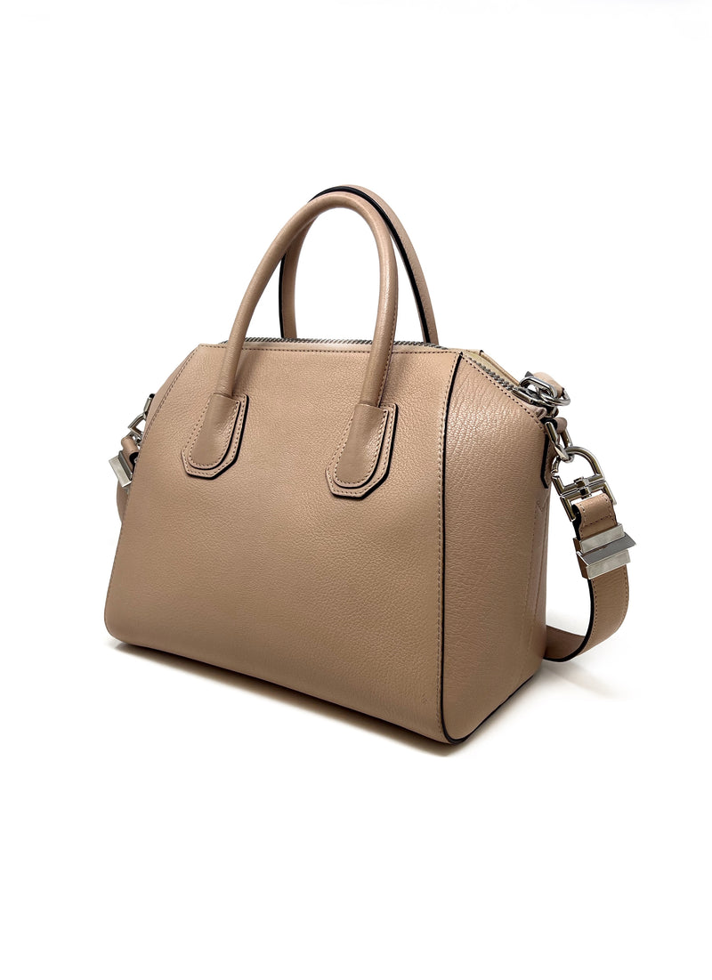 Givenchy Beige 'Antigona' SM Grained Leather W/Detachable Strap