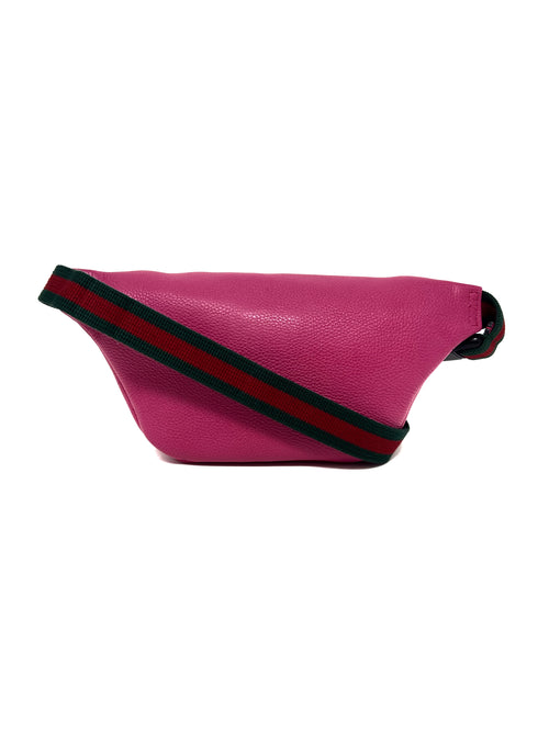 Gucci Hot Pink WDB! SM Logo Printed Leather Belt Bag