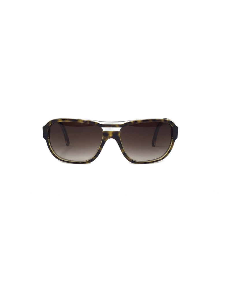 Chanel WB! Gold Leaf Trim Tortoise sunglasses