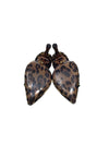 Dolce & Gabbana Size 37 WB! Velvet Embellished Leopard Print Pumps
