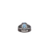 David Yurman WB! SS 'Petite Wheaton' 3.60ct Hampton Blue Topaz & Diamond Ring