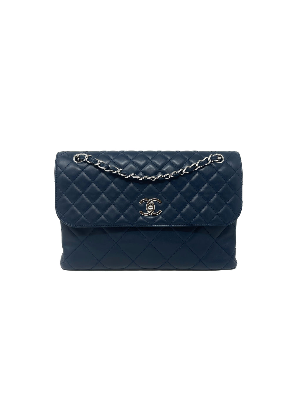 Chanel Red/White/Blue '16 Med'Iconic' Mirrored Tweed Double Flap – The  Little Bird