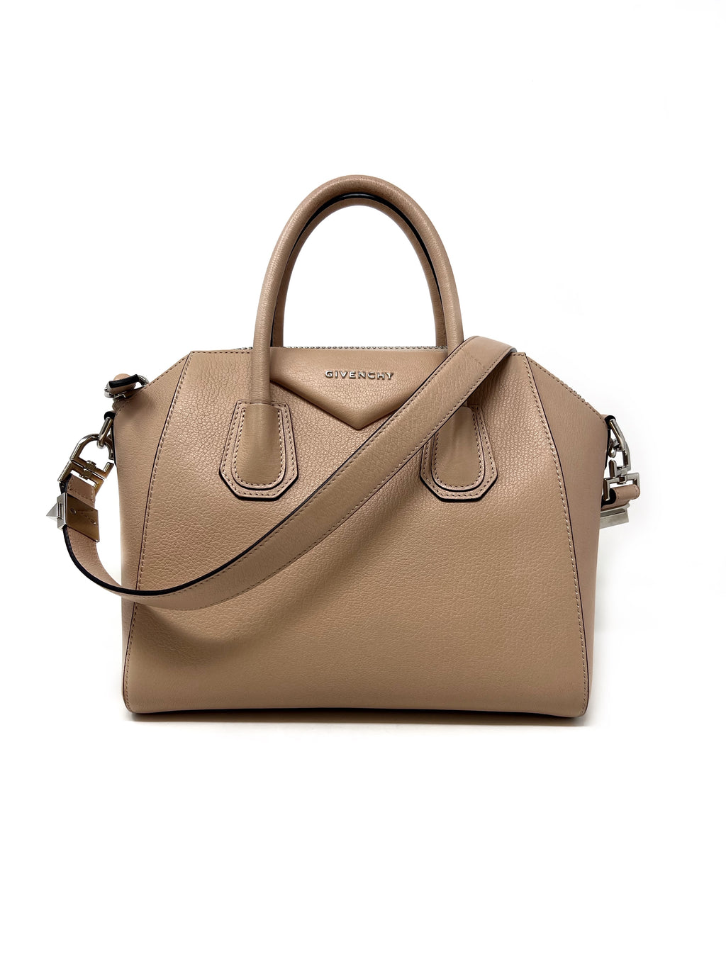 Givenchy Beige Calfskin Leather Medium Antigona Bag