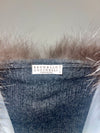 Brunello Cucinelli Silver Fox Cashmere Lined Coat