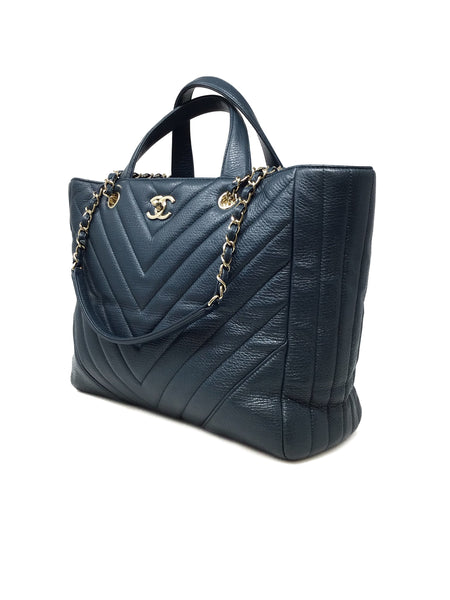 Chanel Dark Brown CC Chevron Statement Flap Bag – The Closet