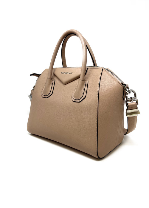 Givenchy Beige 'Antigona' SM Grained Leather W/Detachable Strap