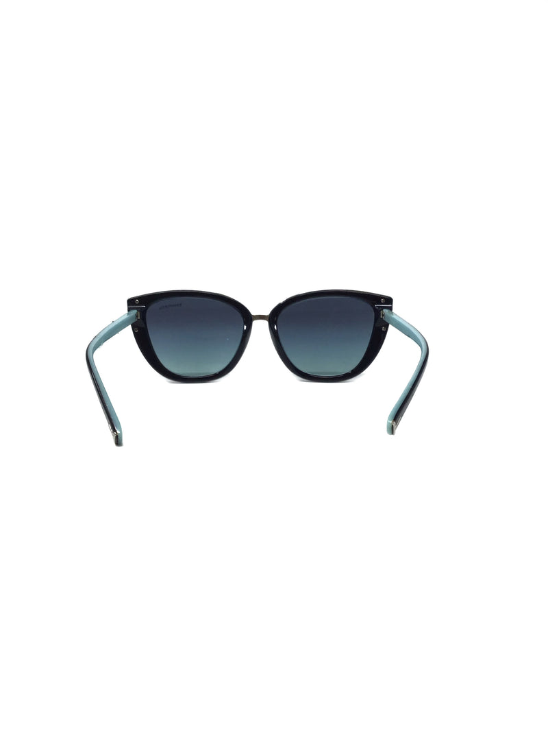 Tiffany & Co. WC! Silver Trim Cat Eye Sunglasses