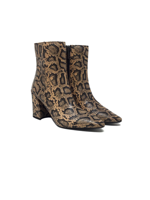 Aquatalia W Shoe Size 7 'Palomina' Snake Print Chunky Heel Bootie