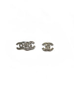 Chanel Silver WB! '22B CC Crystal Baguette Mix Match Studs