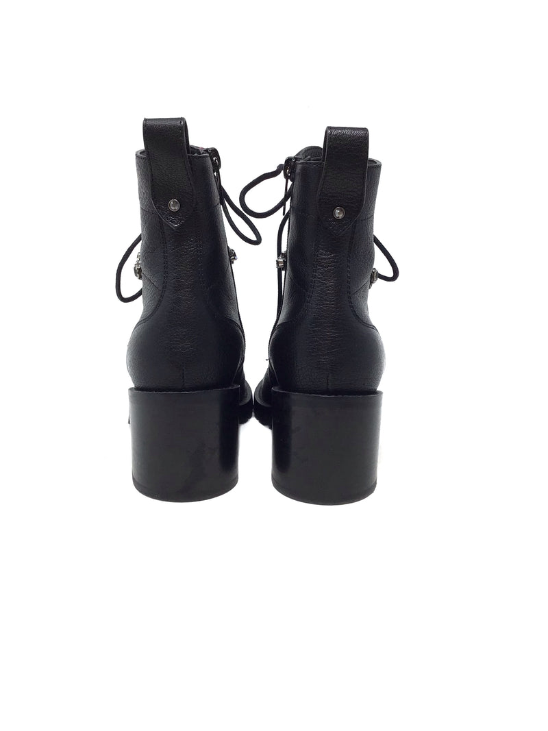 Jimmy Choo W Shoe Size 36 'Cruz' Crystal Lace Up Combat Boots